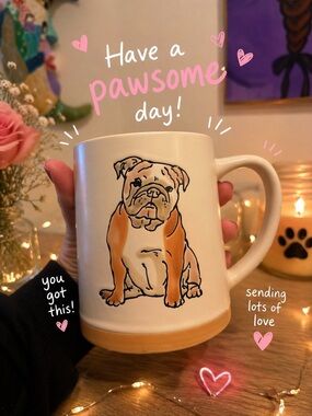 ✨🐶 Adorable Bulldog Mug – Cozy & Cute! 🐶✨